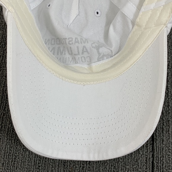 Mastodon Alumni Community Baseball Hat Unisex OSFA White Strapback Hit Wear - Picture 10 of 13